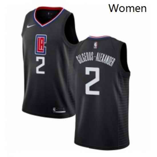 Womens Nike Los Angeles Clippers 2 Shai Gilgeous Alexander Swingman Black NBA Jersey Statement Edition